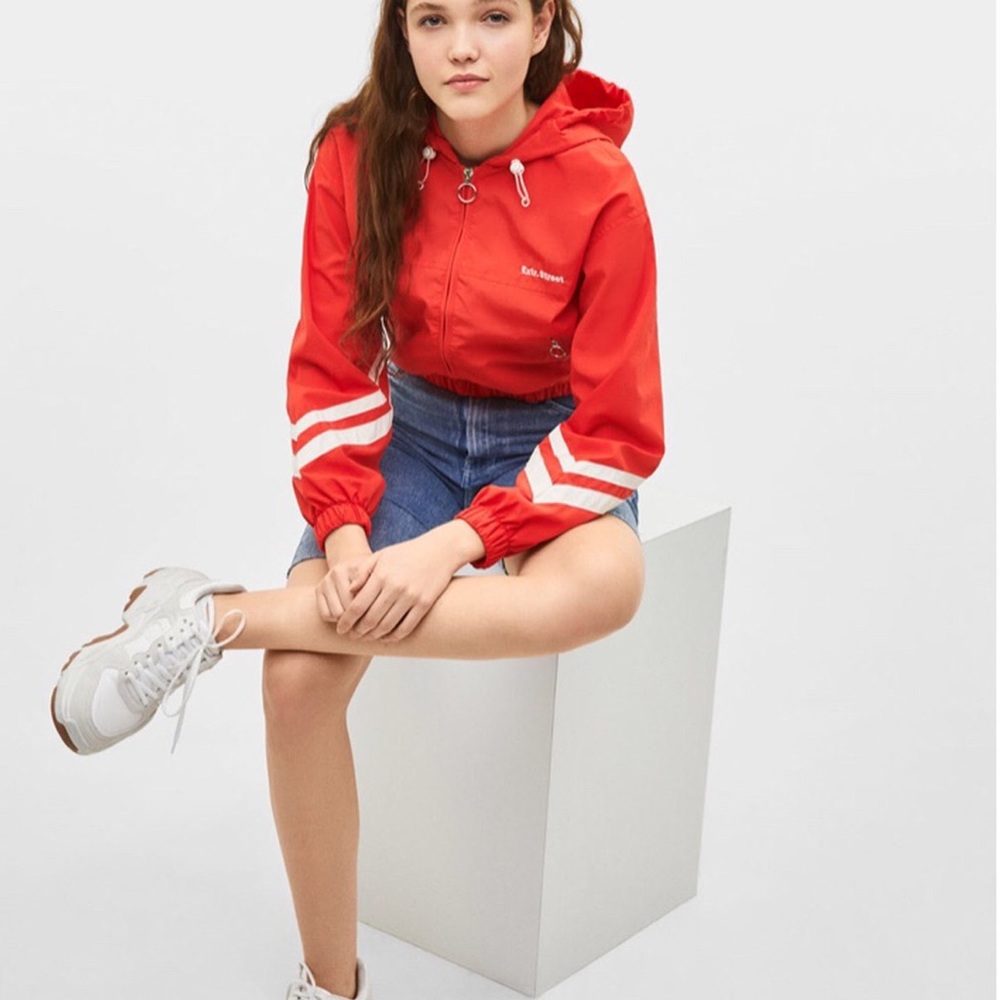 Bershka Crop Extr.street Windbreaker Jacket